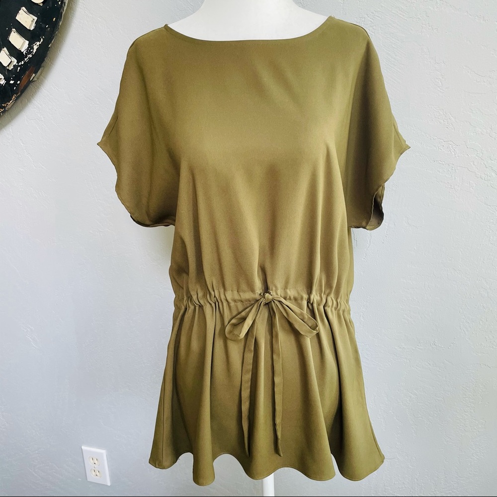 Ann Taylor Olive Green Blouse